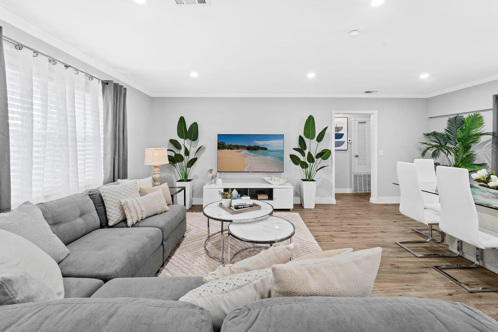 New modern furnishings throughout the home.