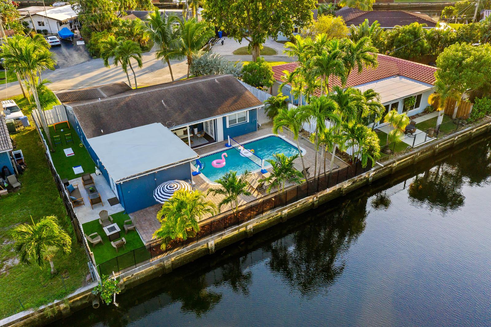 Stunning home with pool amenities on the water