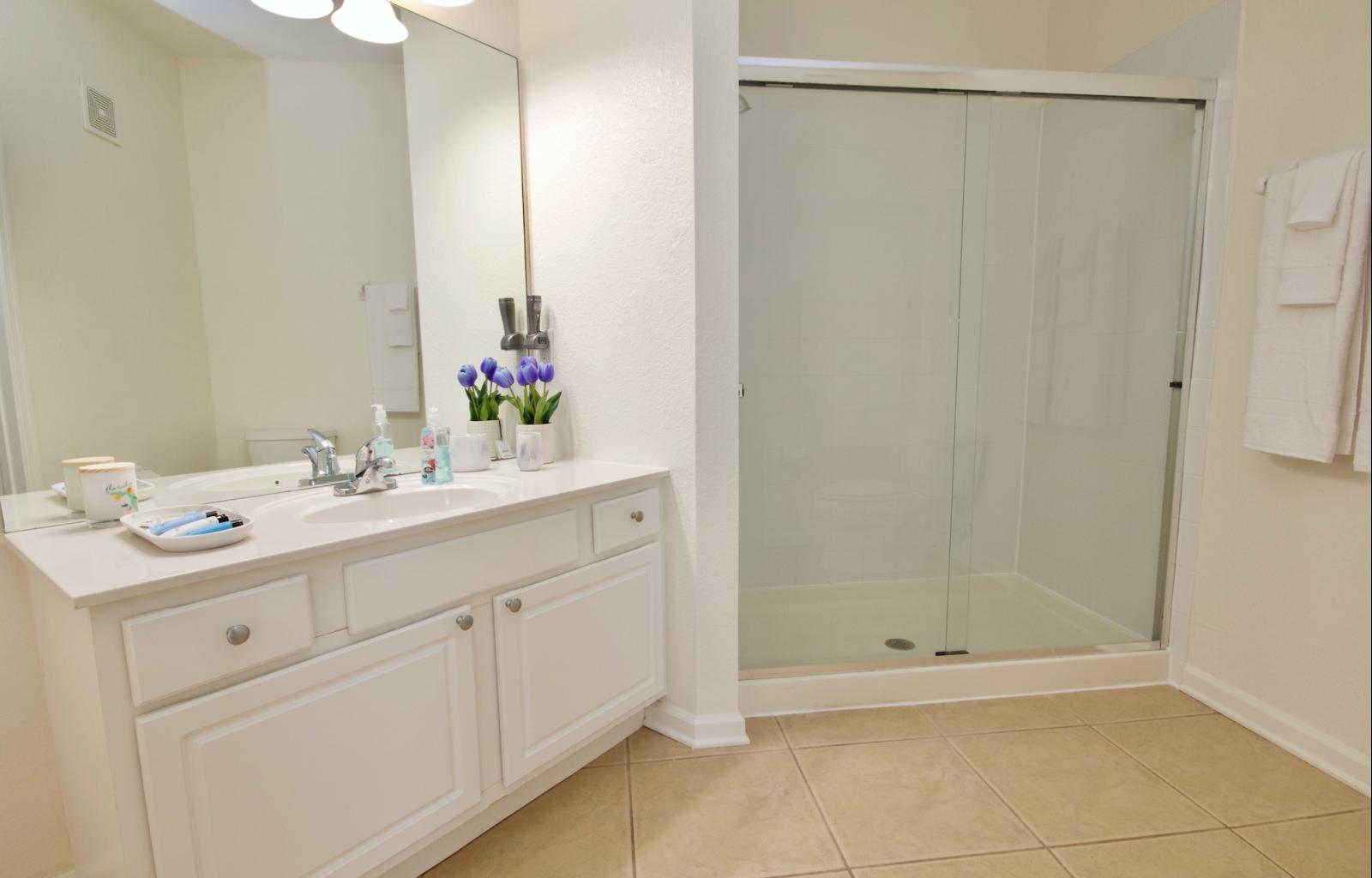 Master shower