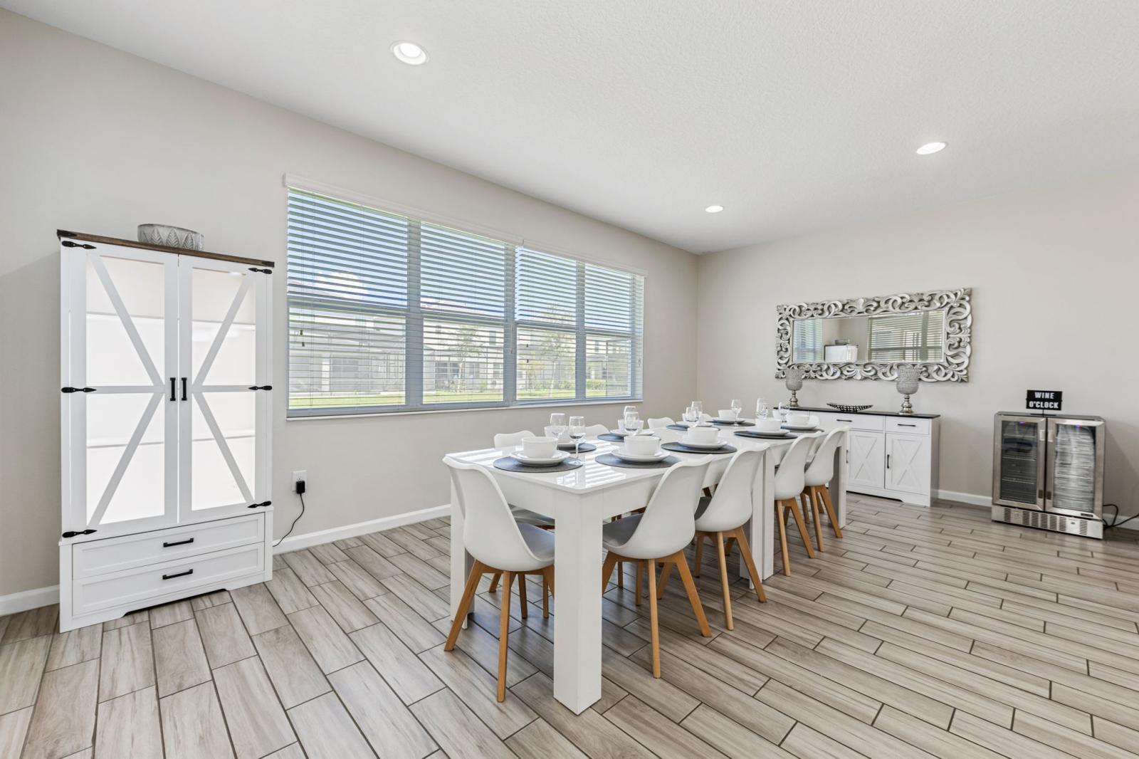 Spacious dining area