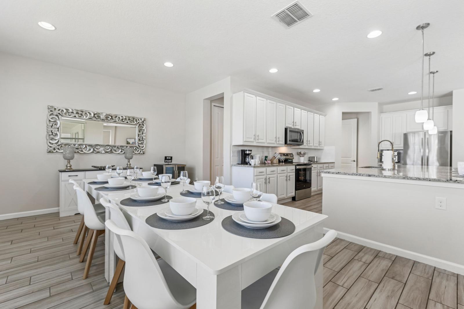 Spacious dining area