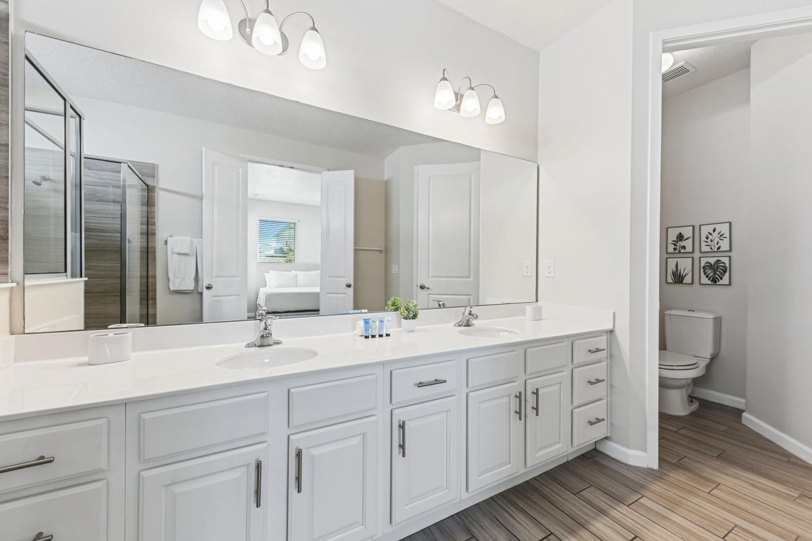 Bathroom 1 with a walk in shower
