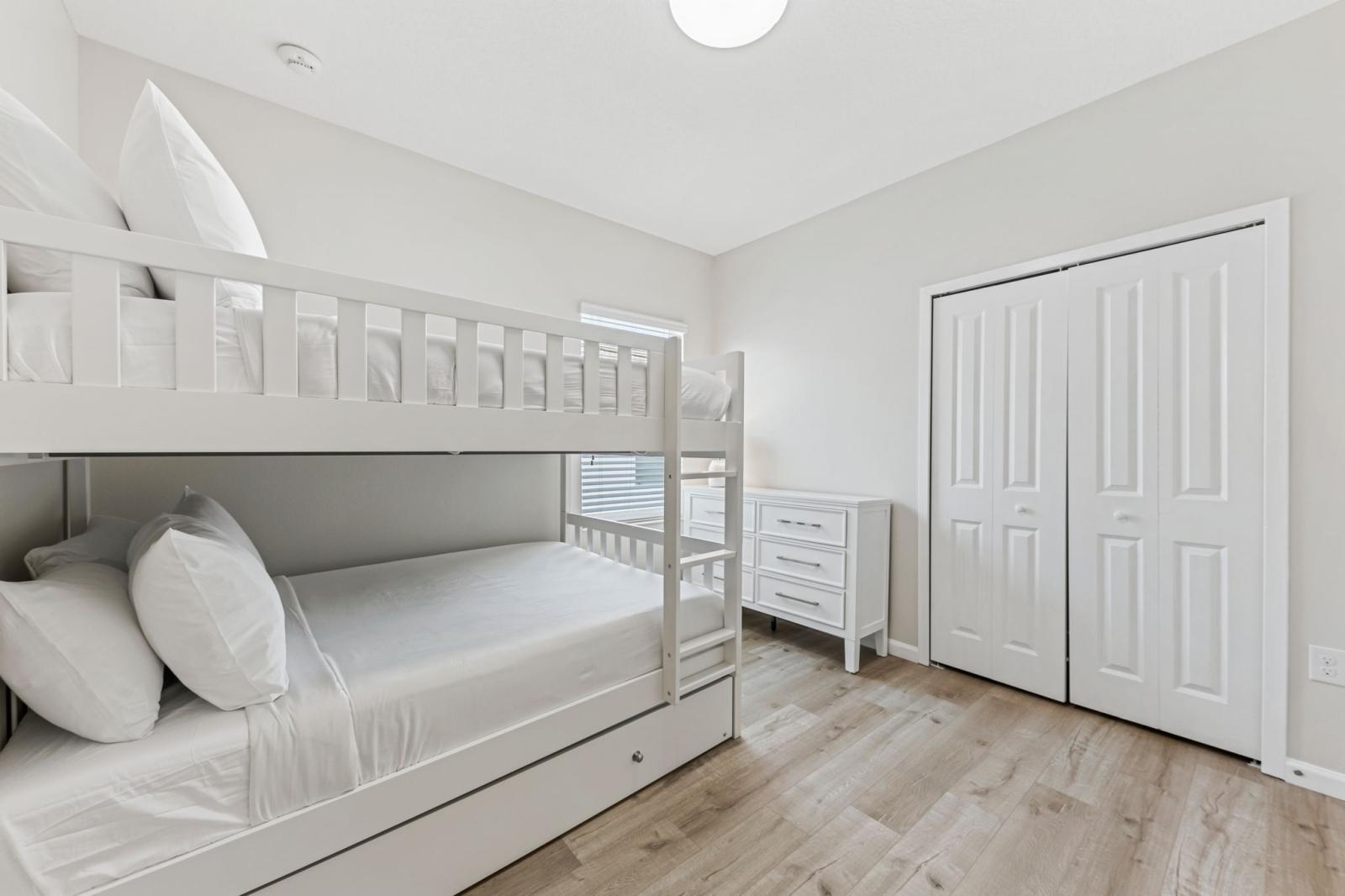Bedroom 6 with 2 double beds and a private bathroom
