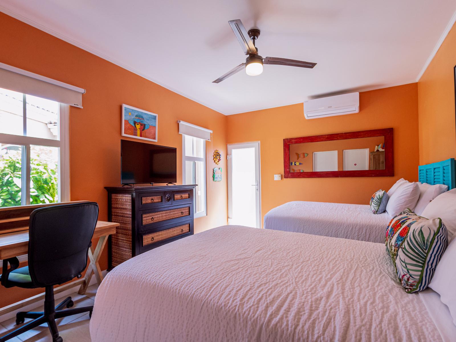 Bedroom 4 includes a TV and an attached bathroom, providing convenience and entertainment in a private setting.