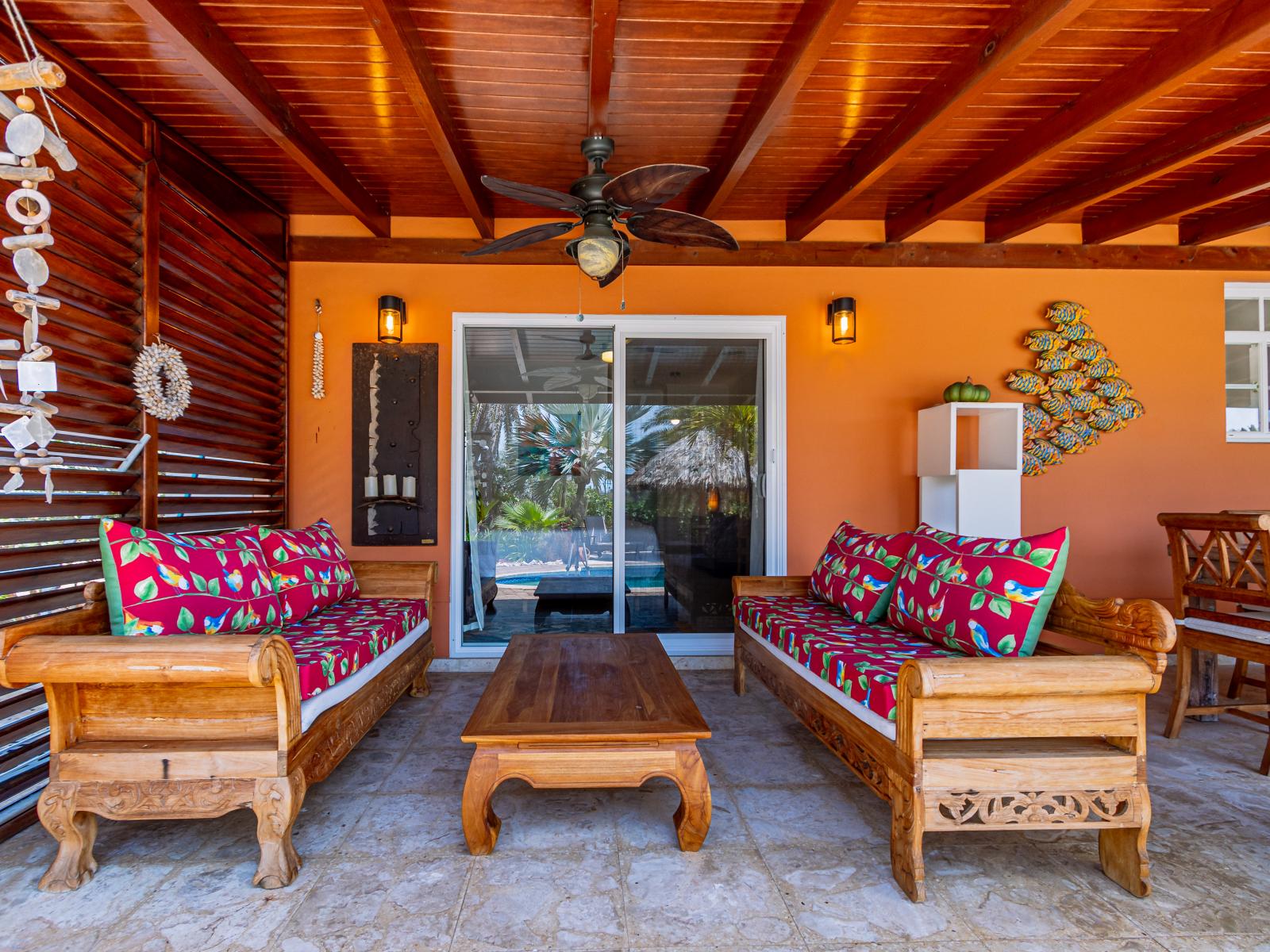 Enjoy our inviting outside lounge area, perfect for relaxing and unwinding in the open air.