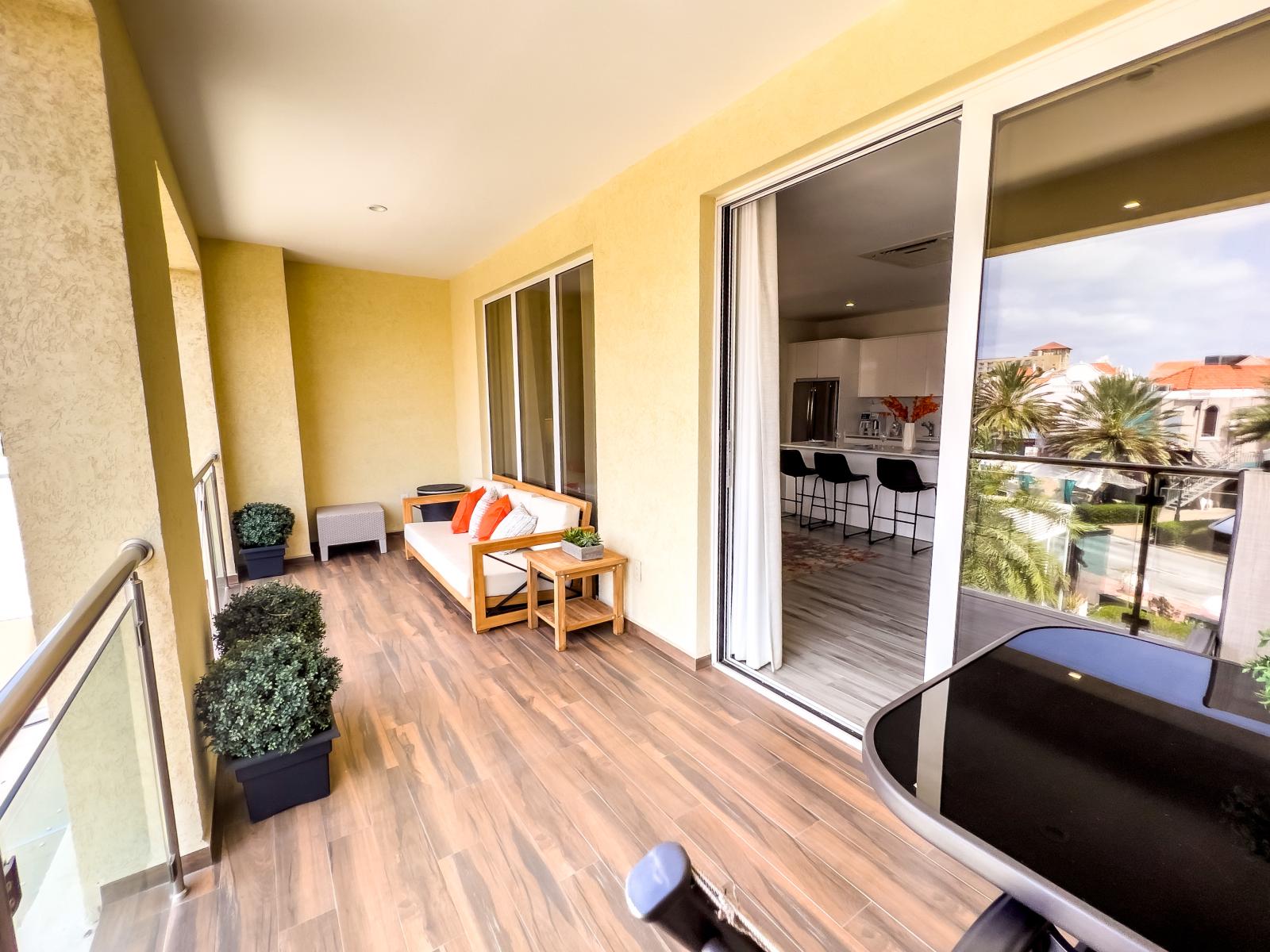 Unwind and relax on your own private balcony. - Enjoy breathtaking views from the private balcony of the 2BR condo. - Start your day with coffee and sunrise with views from the private balcony. - Perfect spot for sitting and refreshment