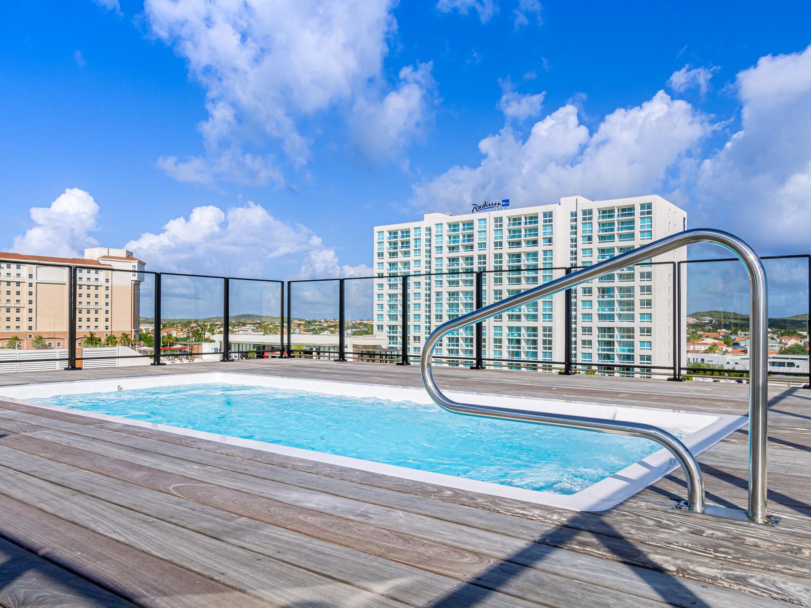 Find serenity at our rooftop pool, offering breathtaking panoramic views and tranquility.