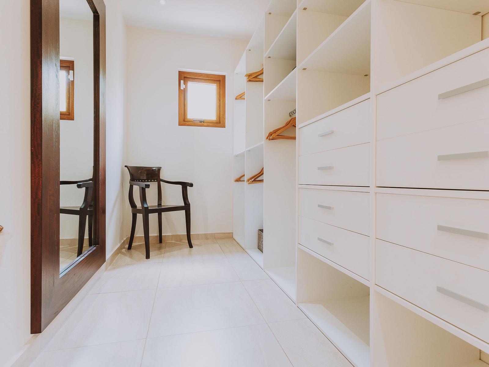 Discover ample closet space throughout our home, providing the perfect solution for keeping your belongings organized and easily accessible during your stay.