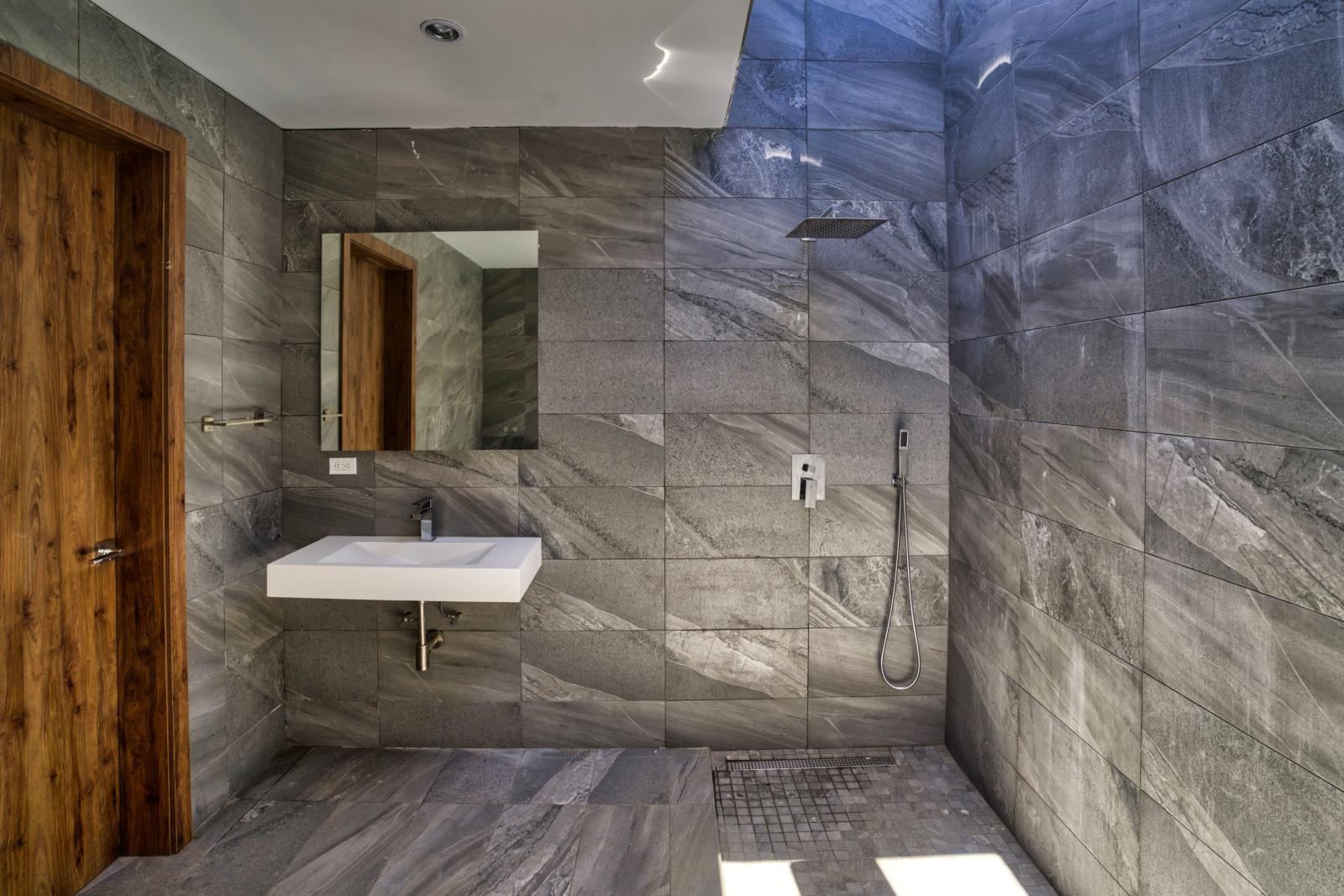 Bathroom 3 with vanity, toilet and a show stopping walk in shower