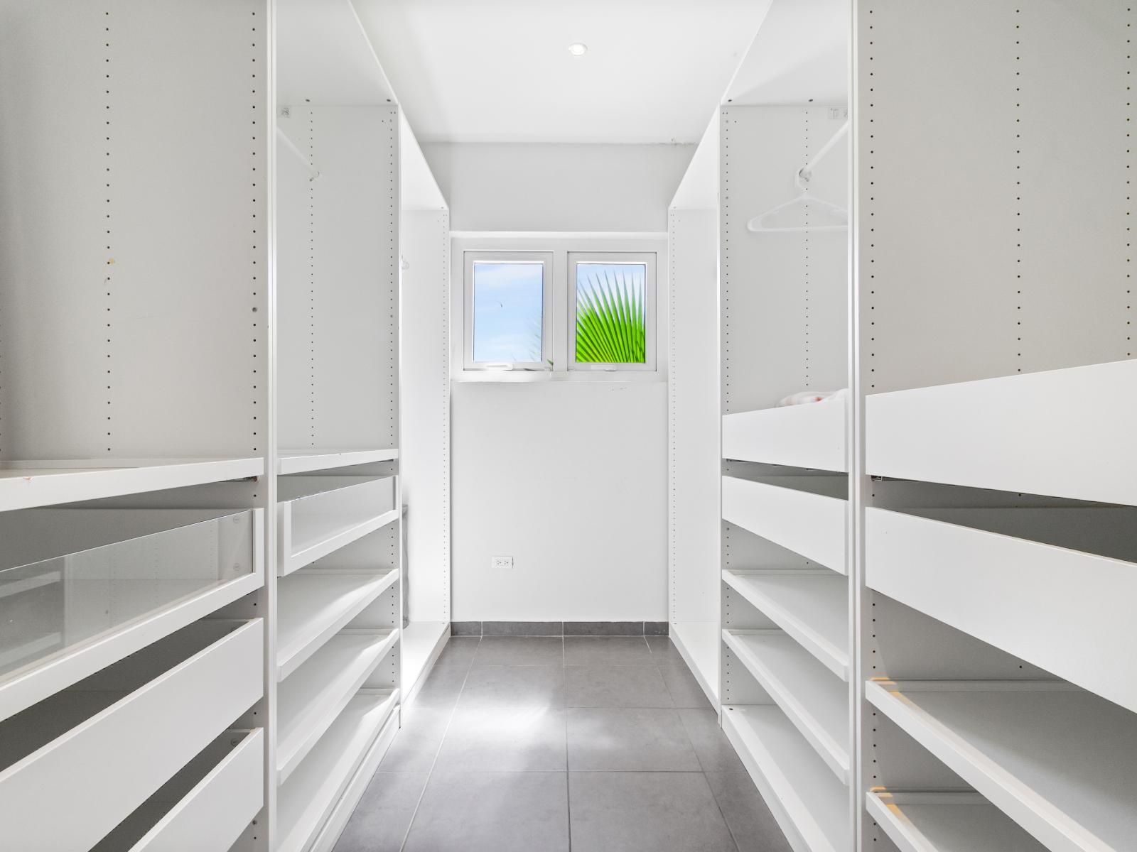 Your personal dressing room: The Master’s bedroom features a spacious walk-in closet for organized and stylish storage.