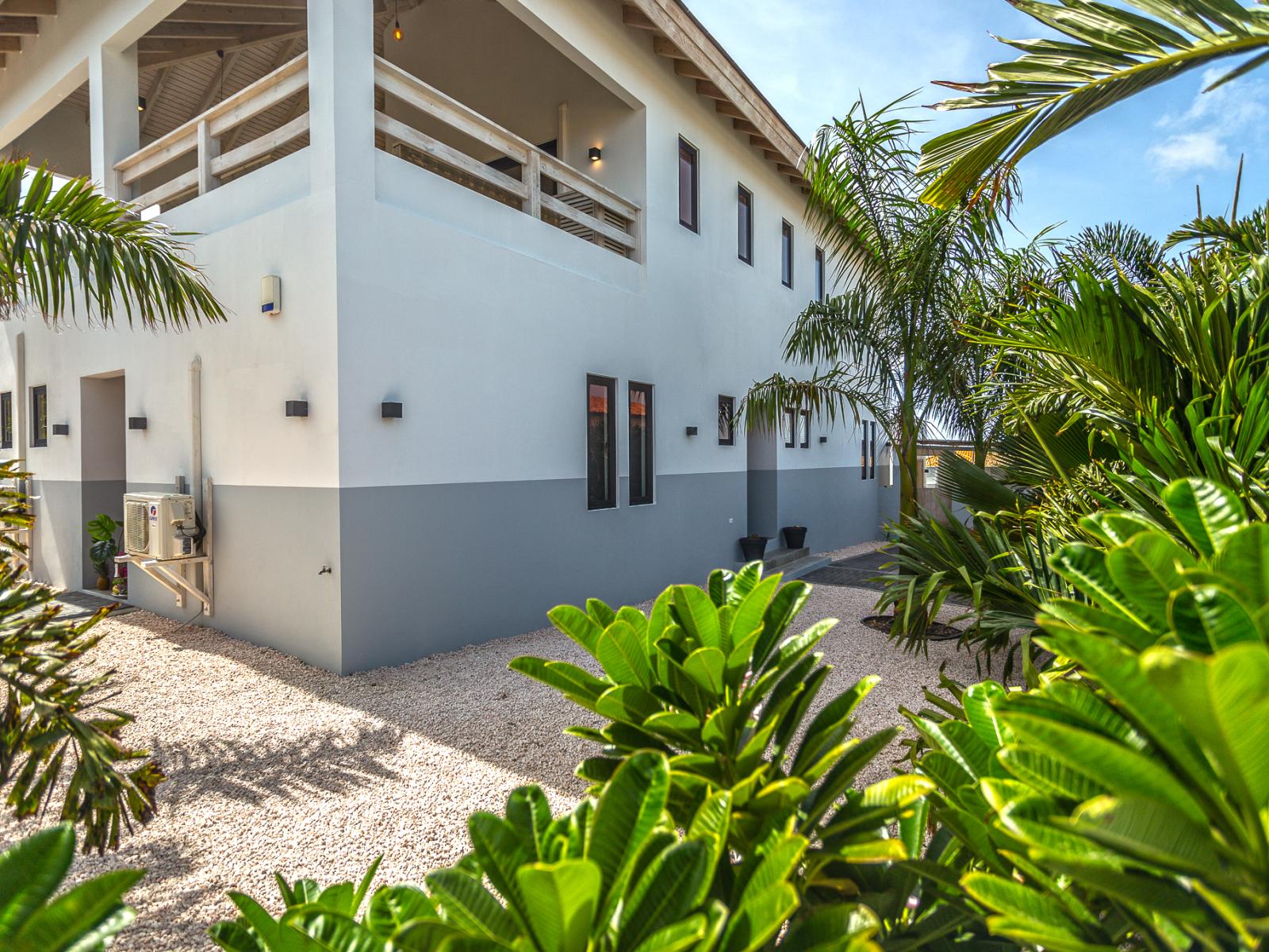 Greenery surrounding the home