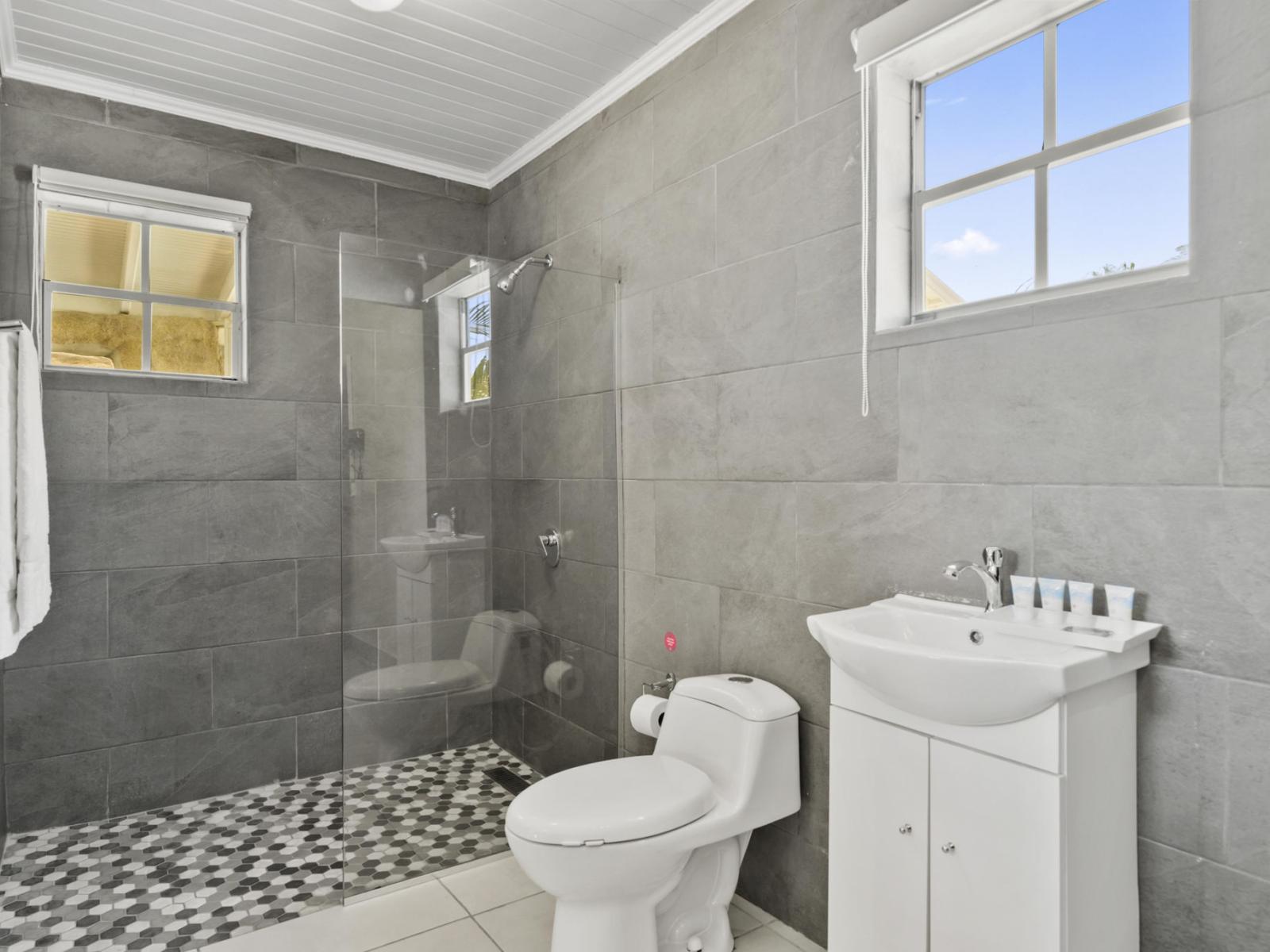 Bathroom featuring a walk in shower