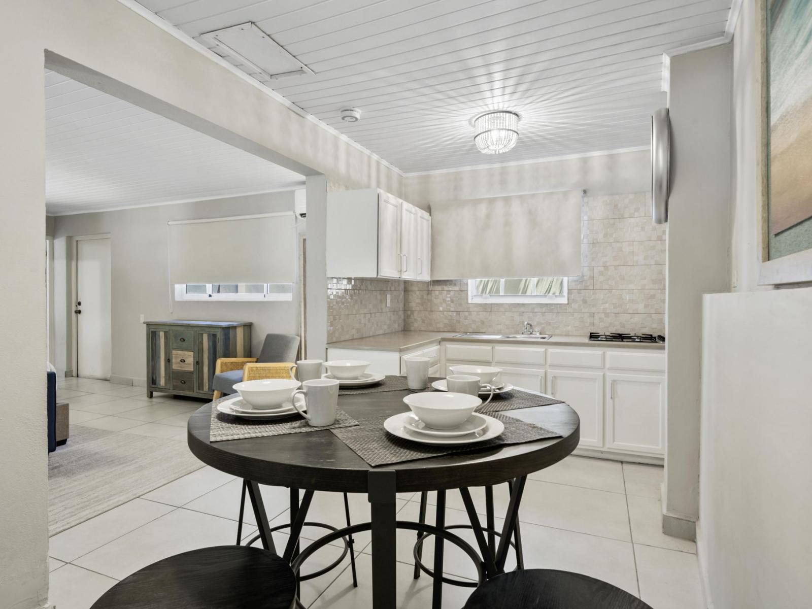 Cozy dining area in the kitchen