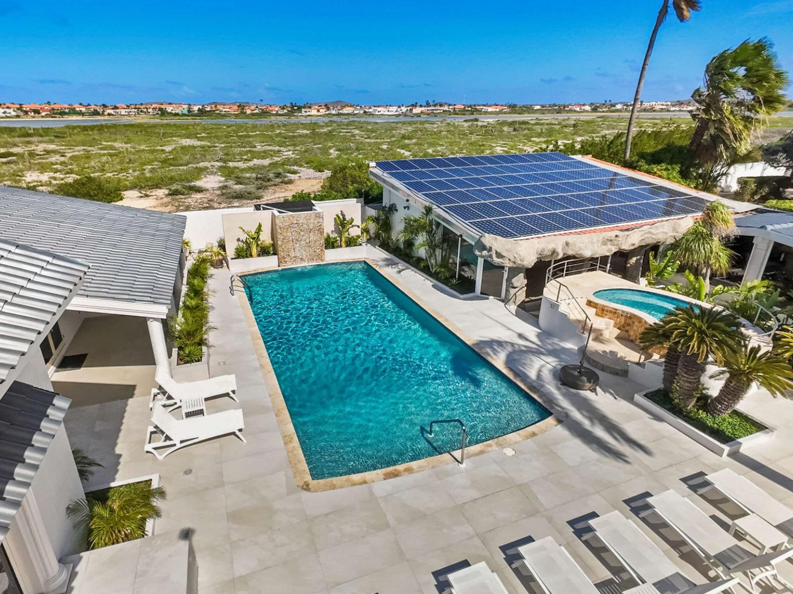 Sink into serenity and soak away your cares in our luxurious hot tub. Surrounded by tranquility and offering panoramic views, it's the perfect spot to unwind, relax, and rejuvenate your mind, body, and soul.