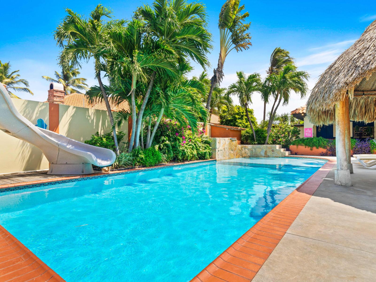 An abundance of greenery surrounding the home