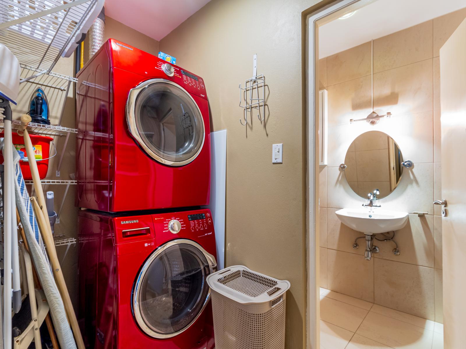 Laundry room of the villa for in Noord Aruba - With washer and dryer - Convenience at you fingertips