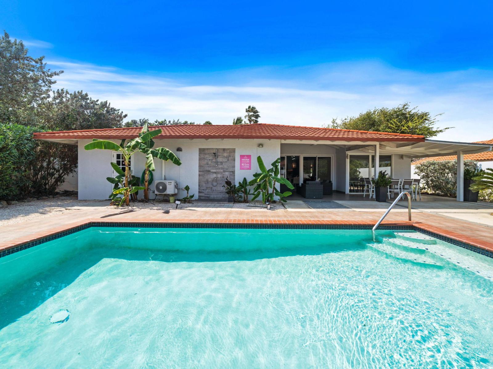 Luxury defined: our outdoor private pool offers a blissful escape from the world