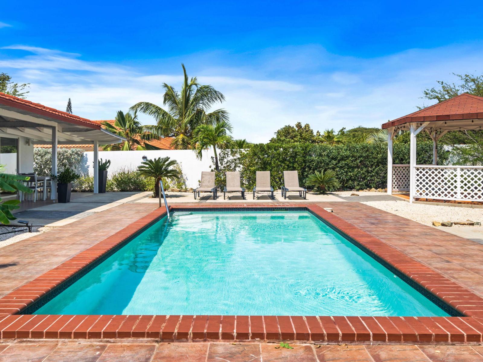 Outdoor lounge chairs for soaking up the sun