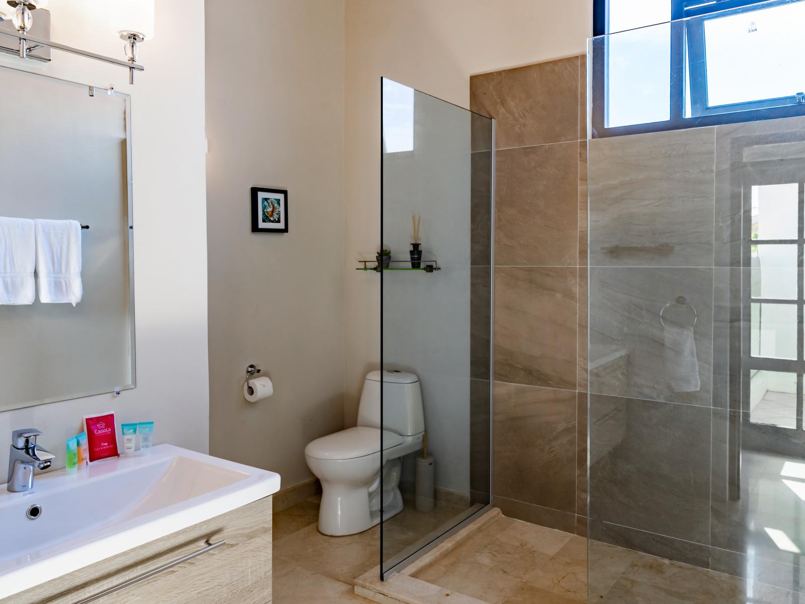 Step into luxury in Bathroom 2, where a spacious walk-in shower awaits to elevate your bathing experience. Enjoy the perfect blend of style and convenience in this sleek and modern sanctuary.