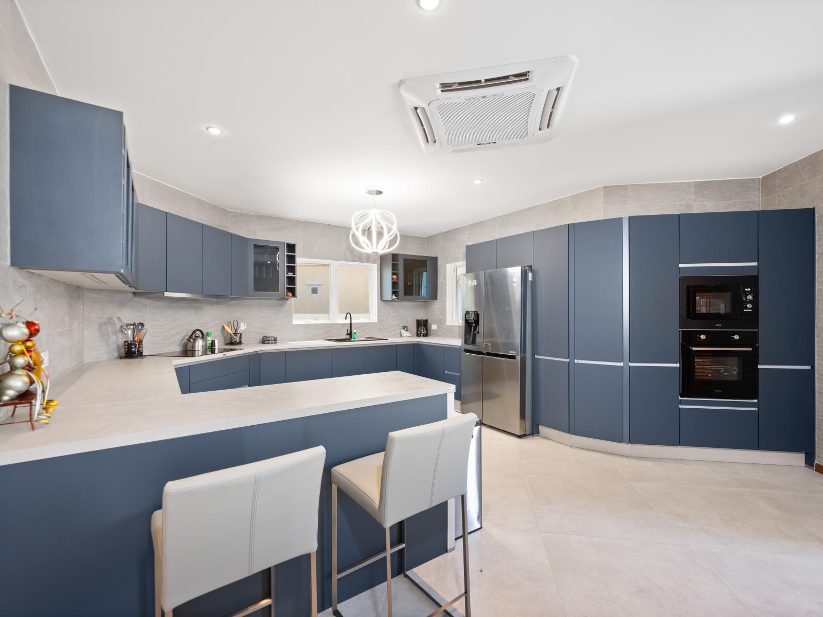 Polished Kitchen with stainless steel appliances