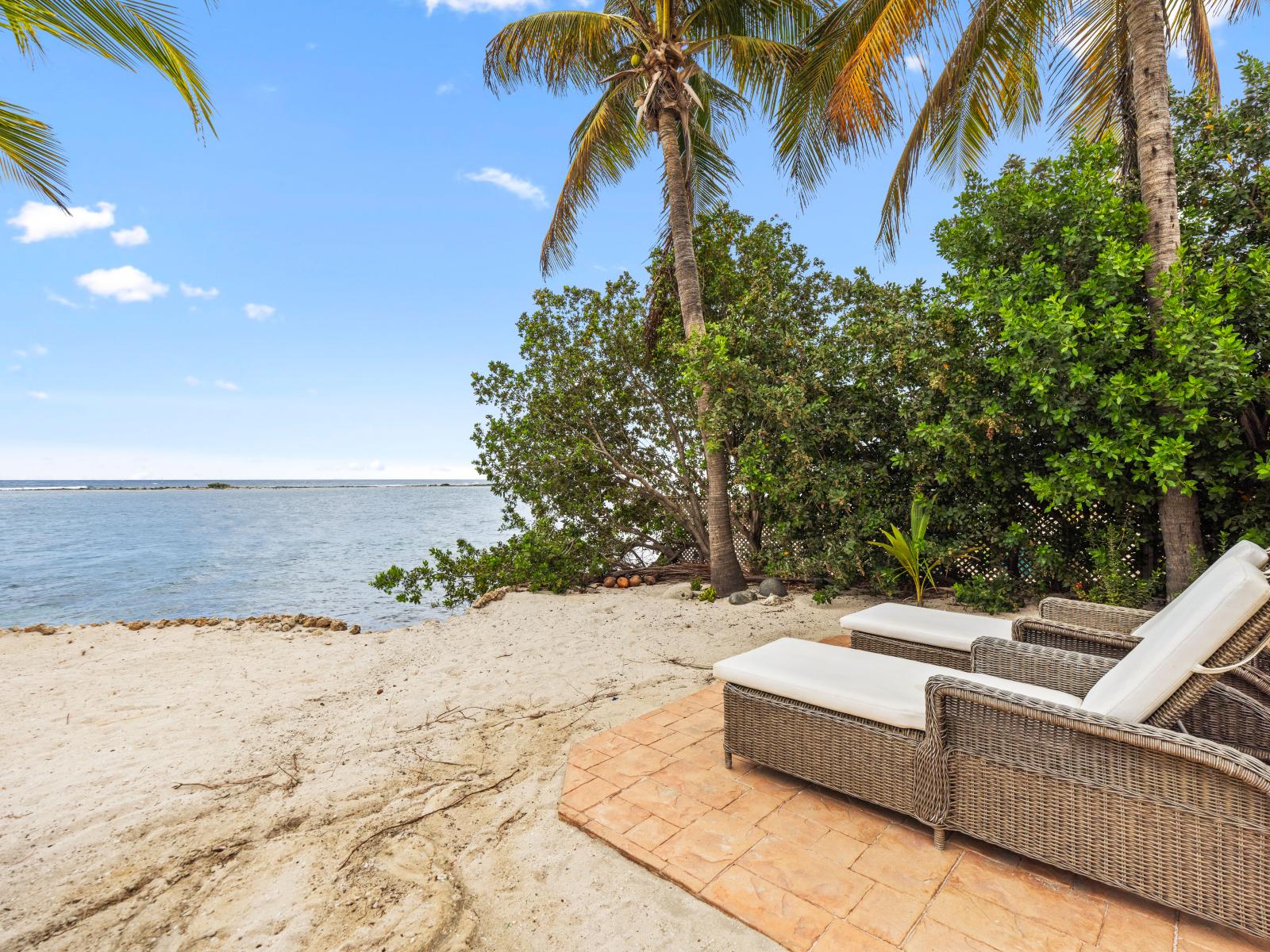 Step into paradise with our beachfront location, offering pristine sands and crystal-clear waters just steps away for relaxation and stunning views.