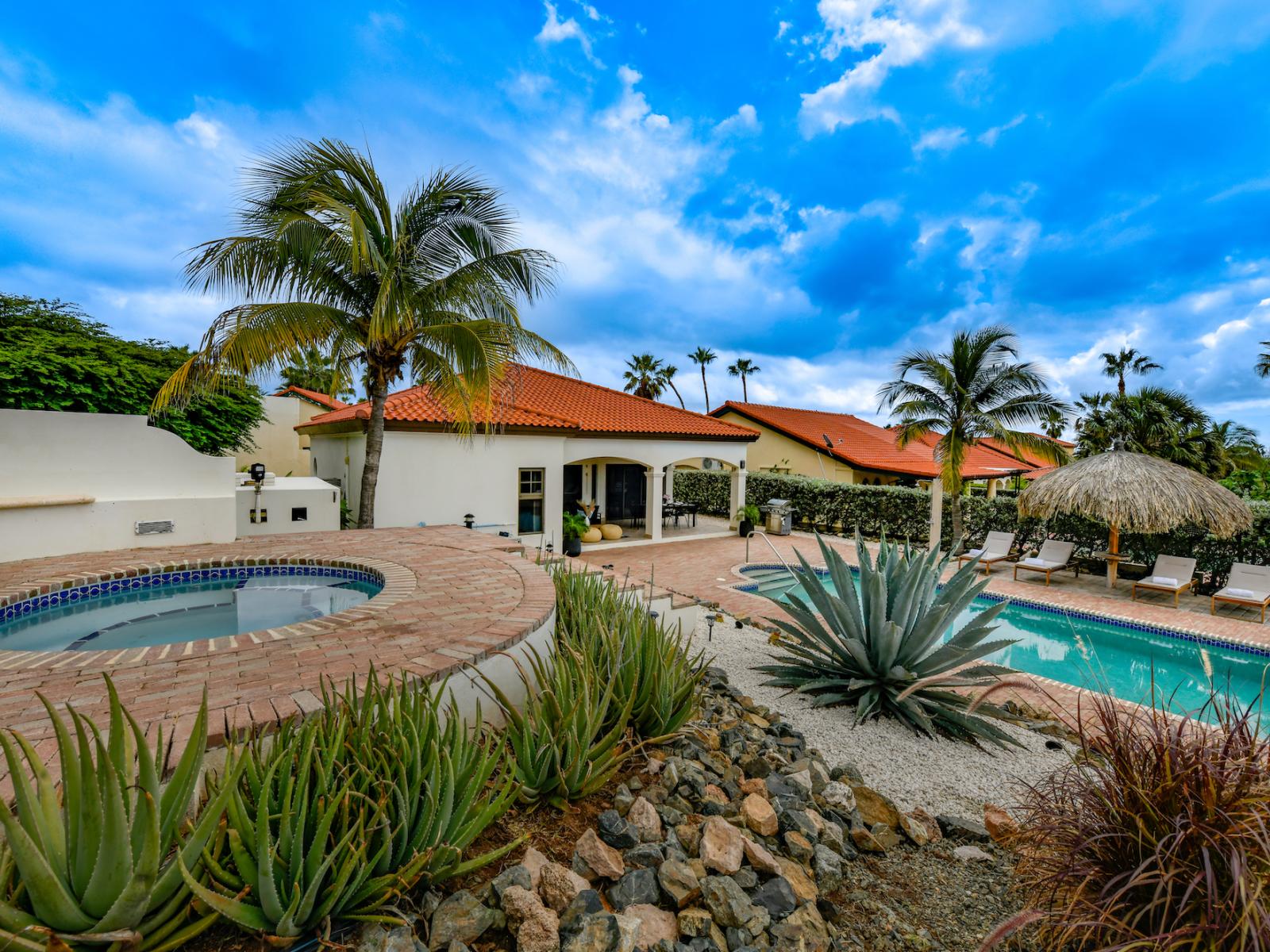 Spacious backyard perfect for spending your day by the pool