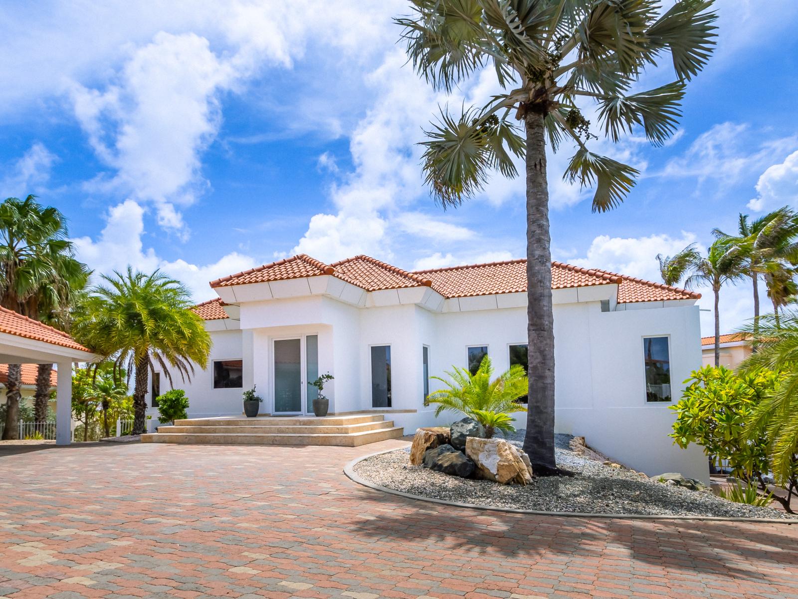 Front exterior of the Villa