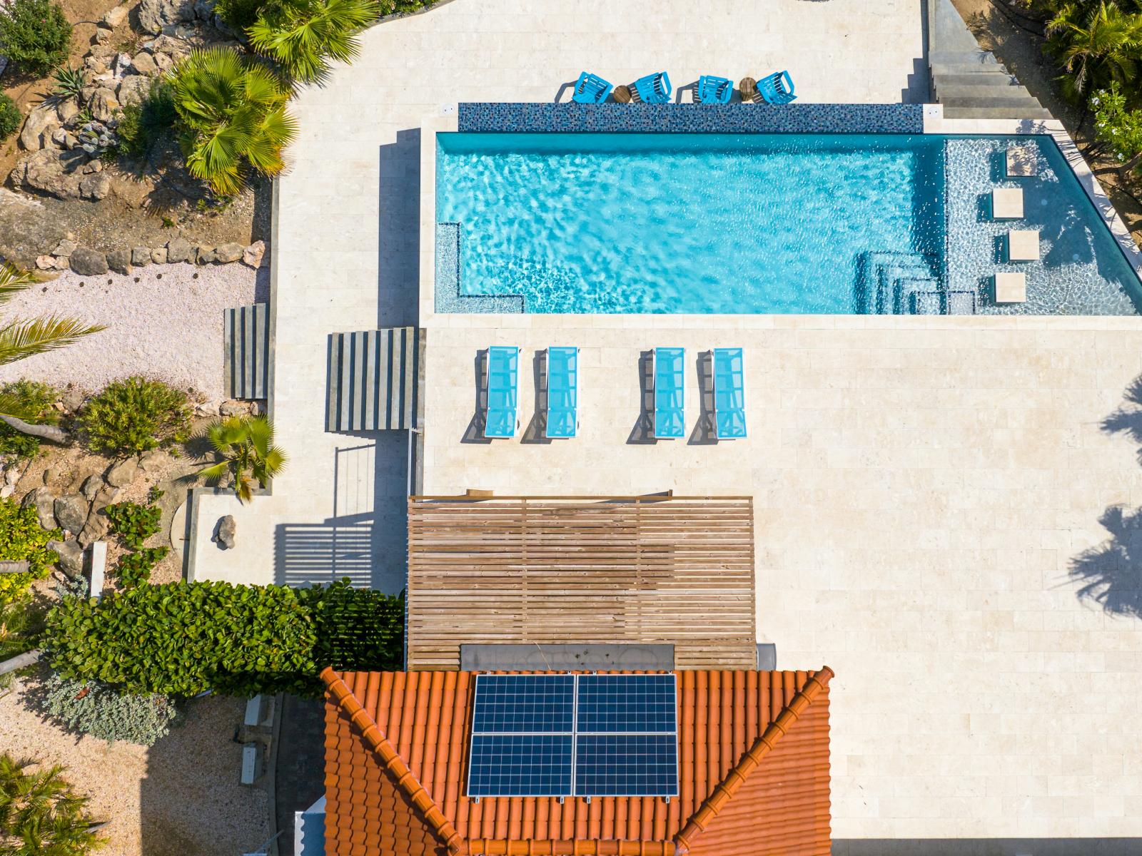 View of the backyard from above