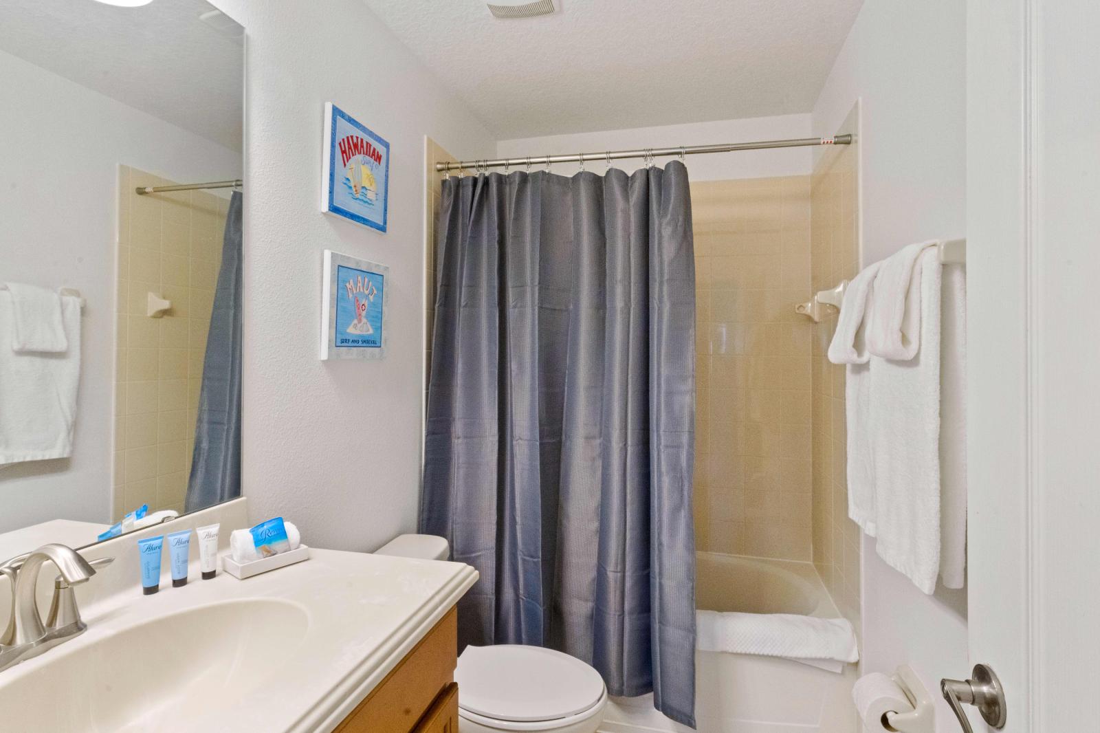 Let bath time be transformed into something relaxing and luxurious with this functional and stylish bathroom.