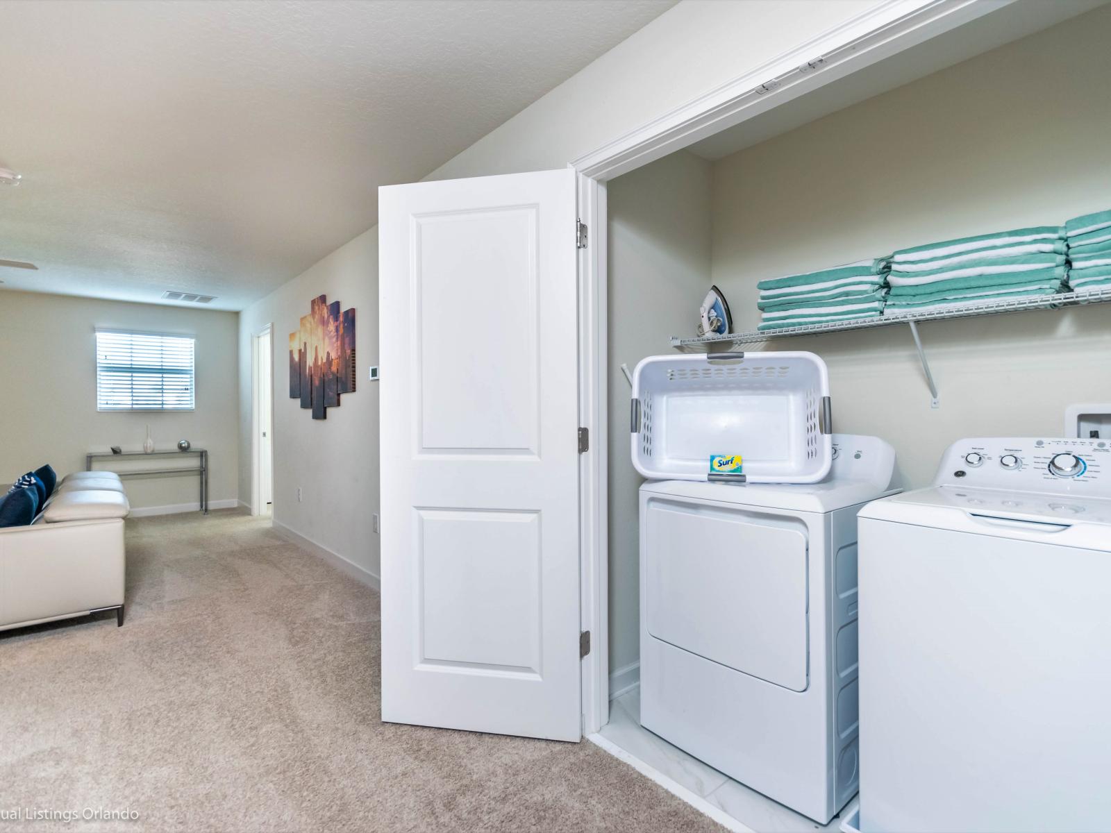 Laundry Area of the Home in Davenport Florida - This modern house has a laundry facilities including a washer and dryer - Convenience at your fingertips