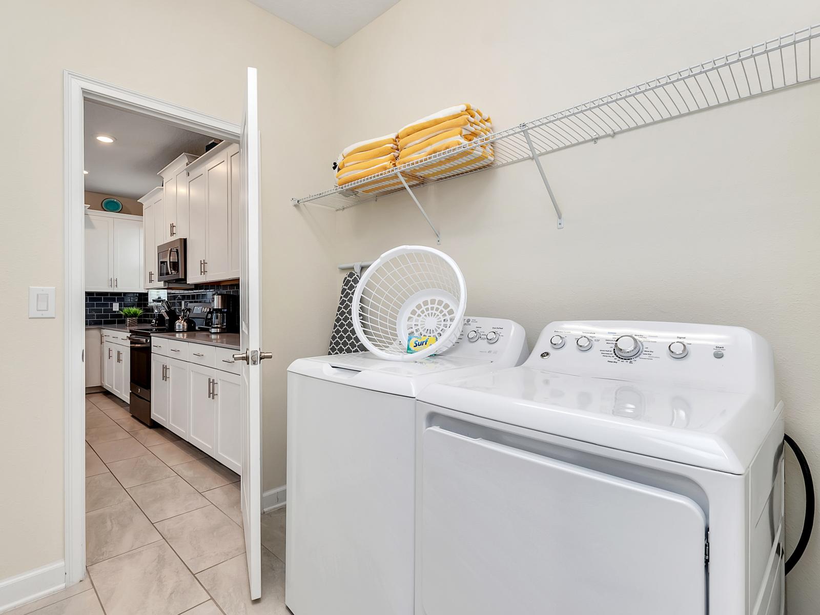 Clean Laundry Area of the Home in Davenport Florida - This magnificent house have laundry facilities including a washer and dryer