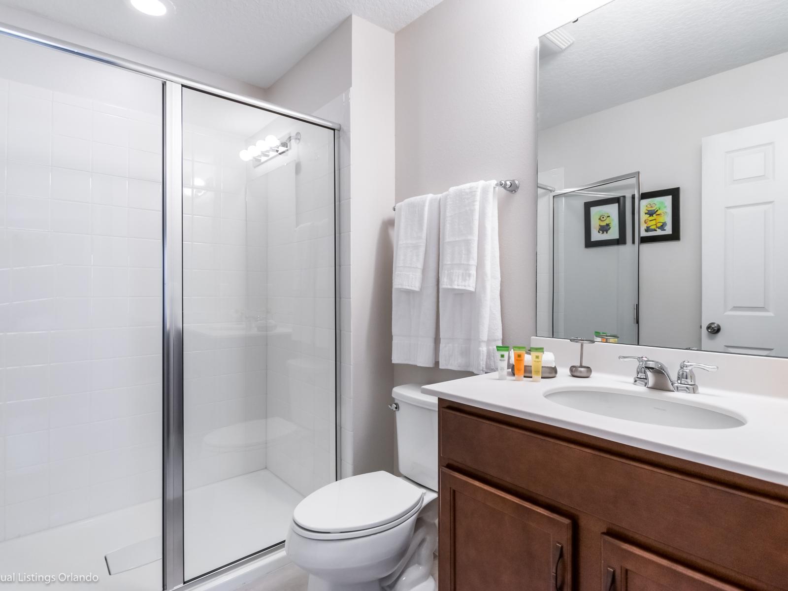 Experience comfort and convenience in our stylish ensuite bathroom.