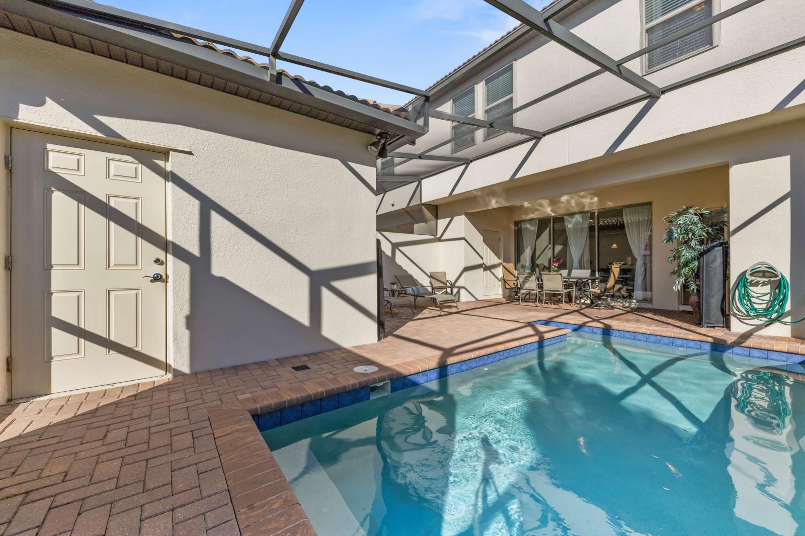 Private Pool with lounge chairs