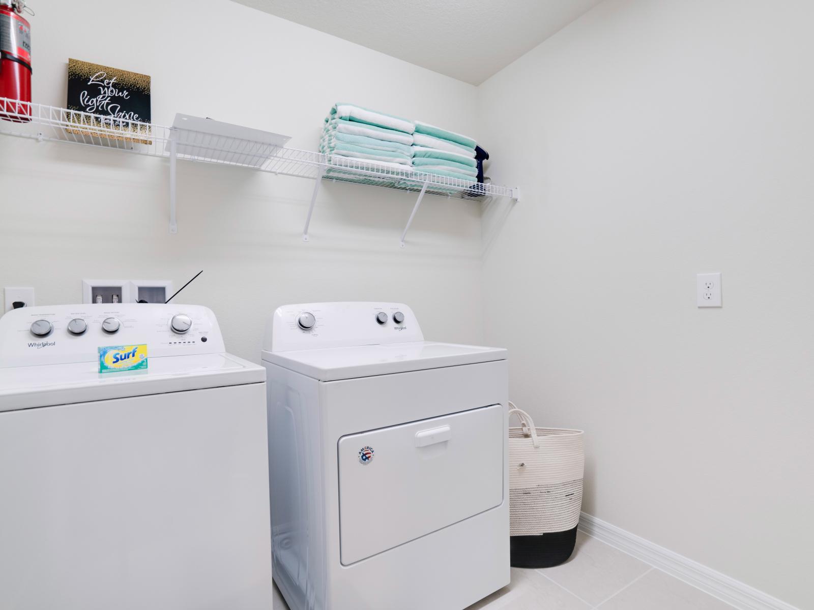 Enjoy the convenience of a dedicated laundry area of the Apartment during your stay. - Keep your vacation wardrobe fresh with our on-site laundry facilities. - Keep your clothes clean and fresh with our on-site laundry amenities.