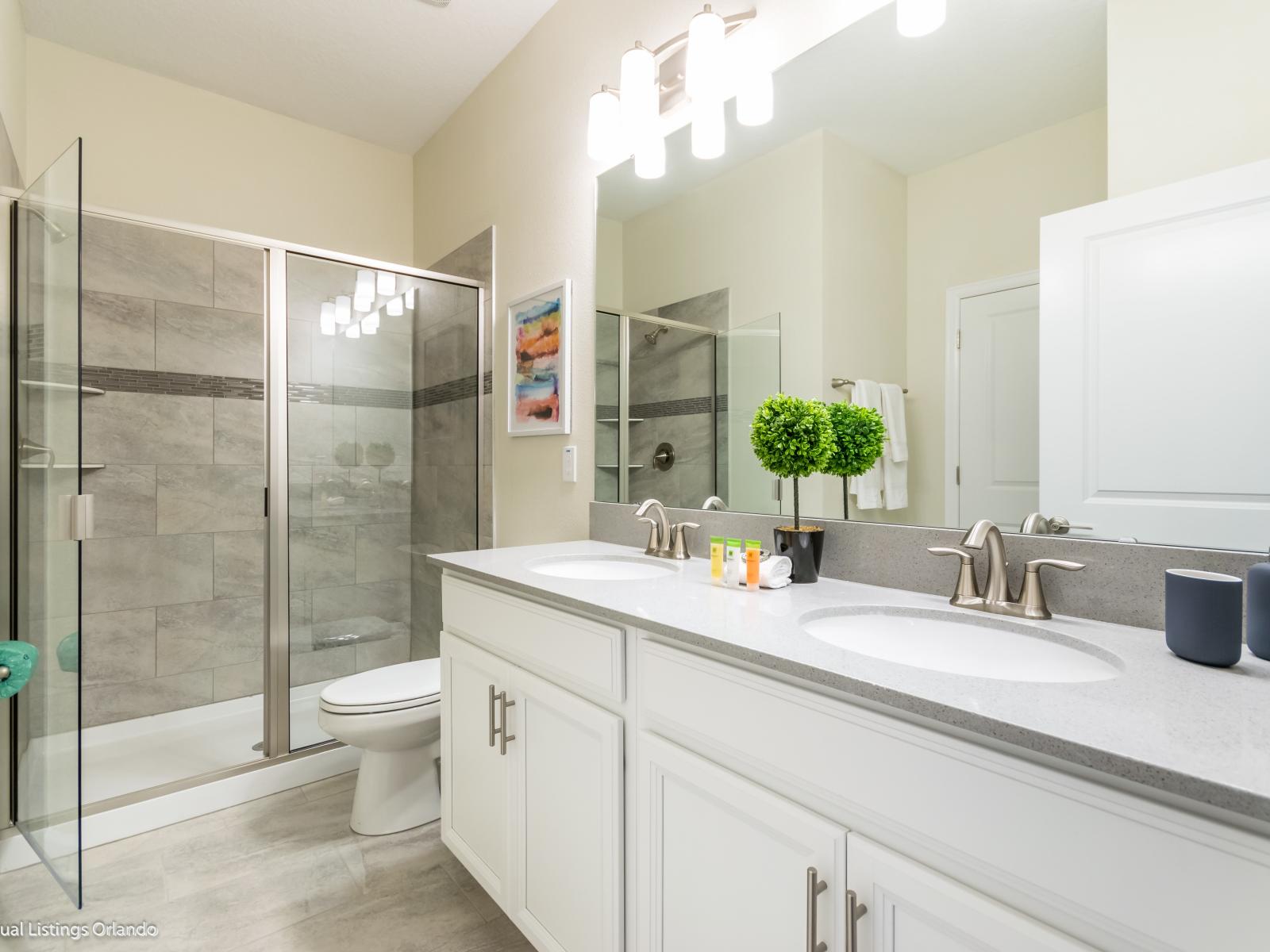 Elegance meets functionality in our thoughtfully appointed bathroom.