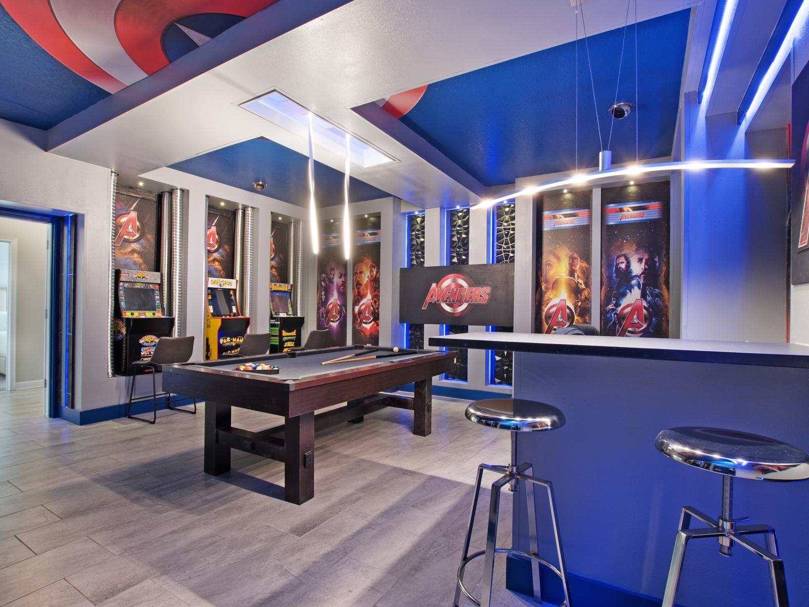 Never a dull moment in this man cave: Enjoy the pool table and much more in your perfect retreat.