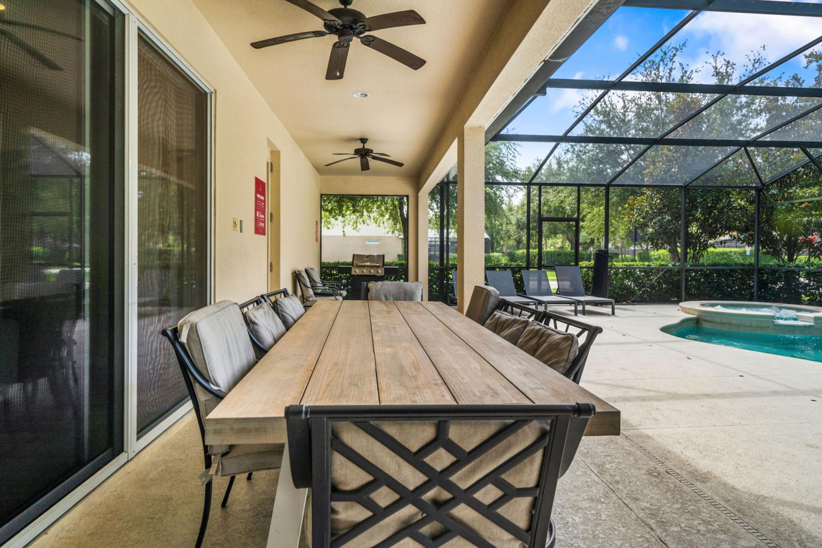 Outdoor dining area