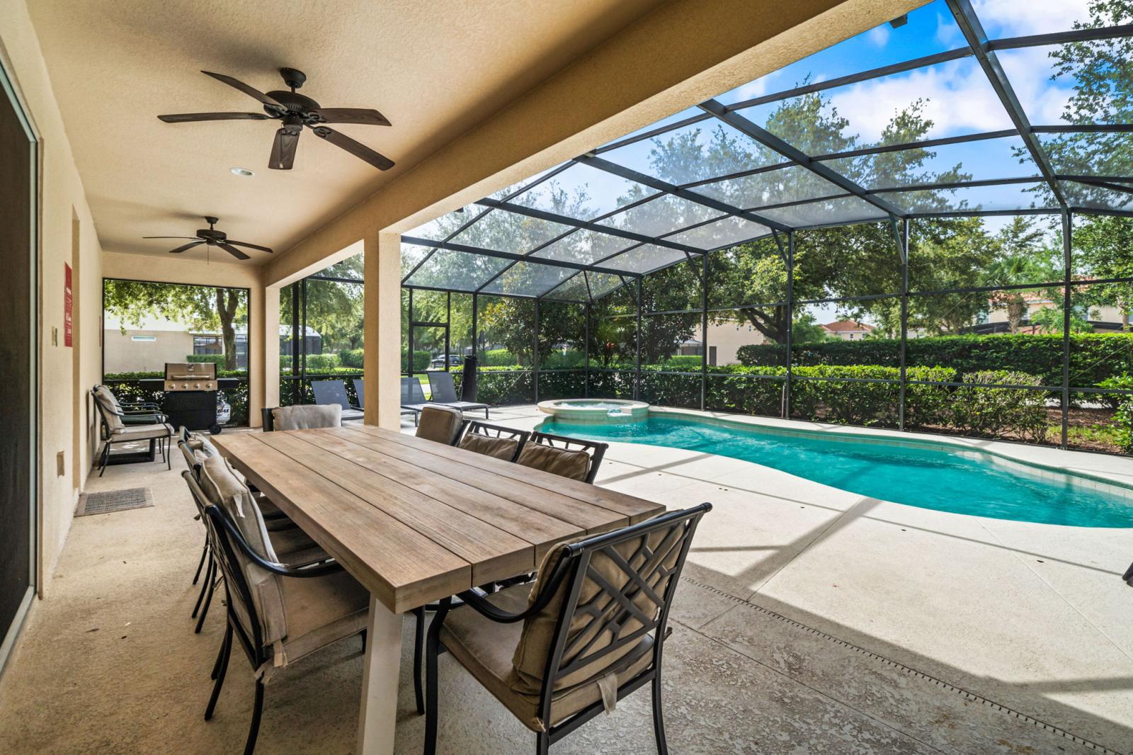 Outdoor dining area
