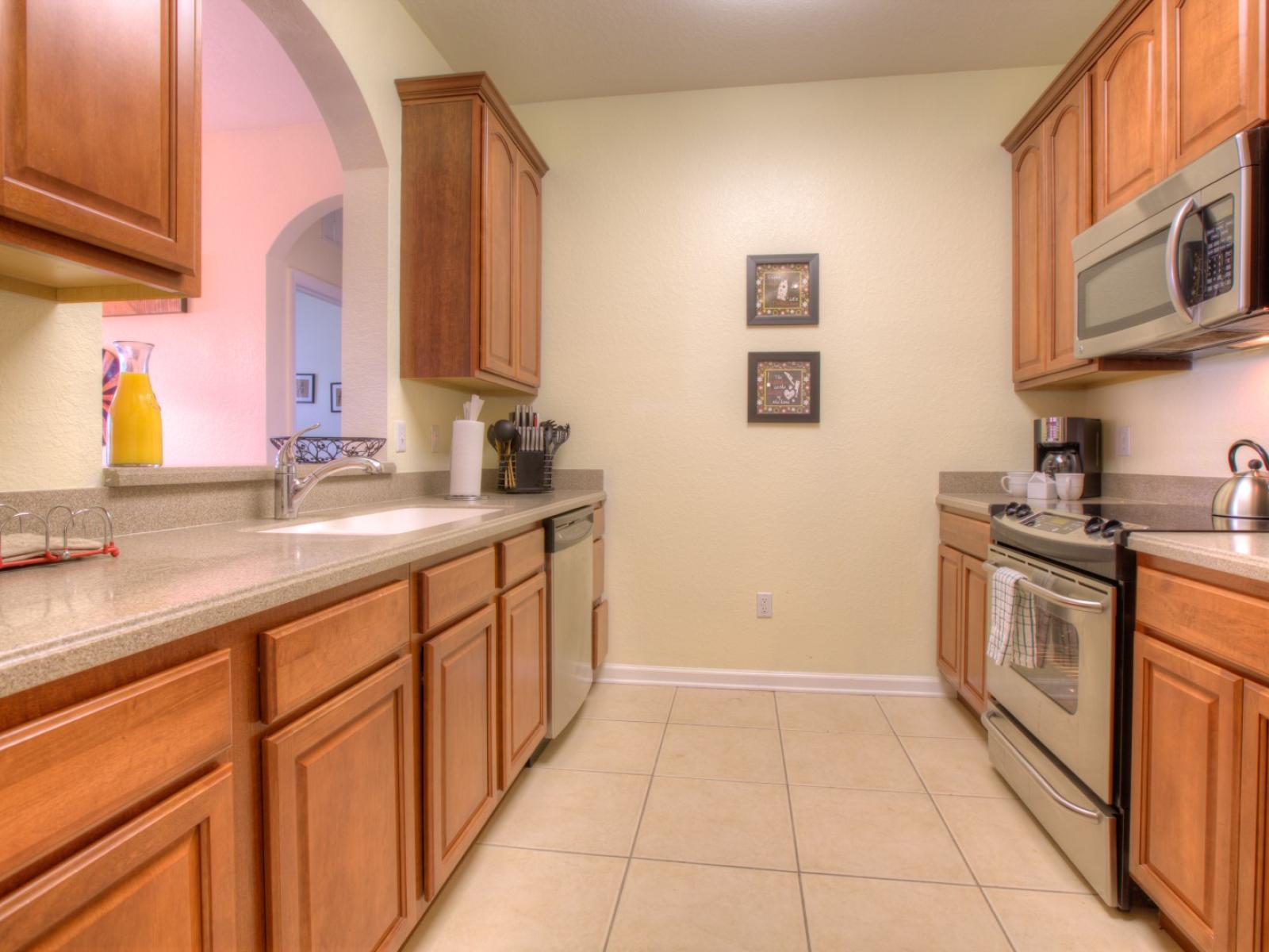 This kitchen is both functional and beautiful. Surprise your loved ones by preparing their favorite and  delicious meal.