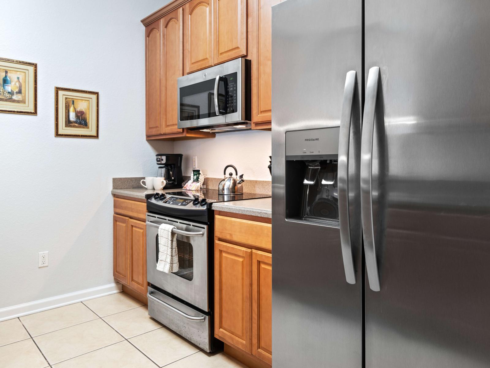 Enjoy the convenience and elegance of our fully equipped, spacious modern kitchen.