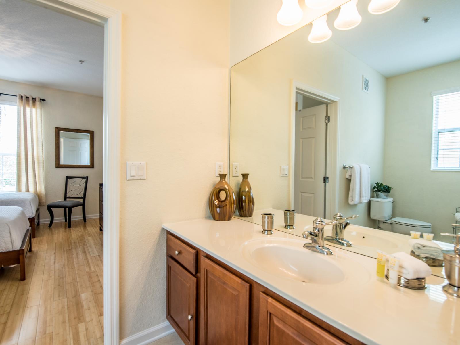 Big and spacious bathroom with enough space to experience a hassle-free vacation.