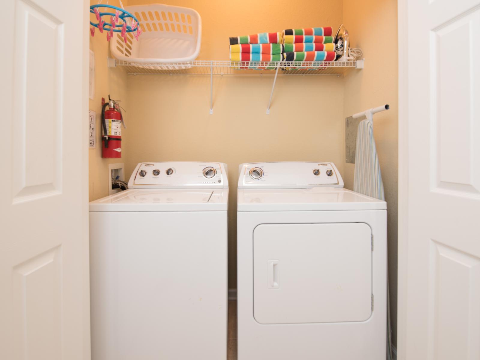 This fabulous condo has laundry facilities including a washer and dryer.