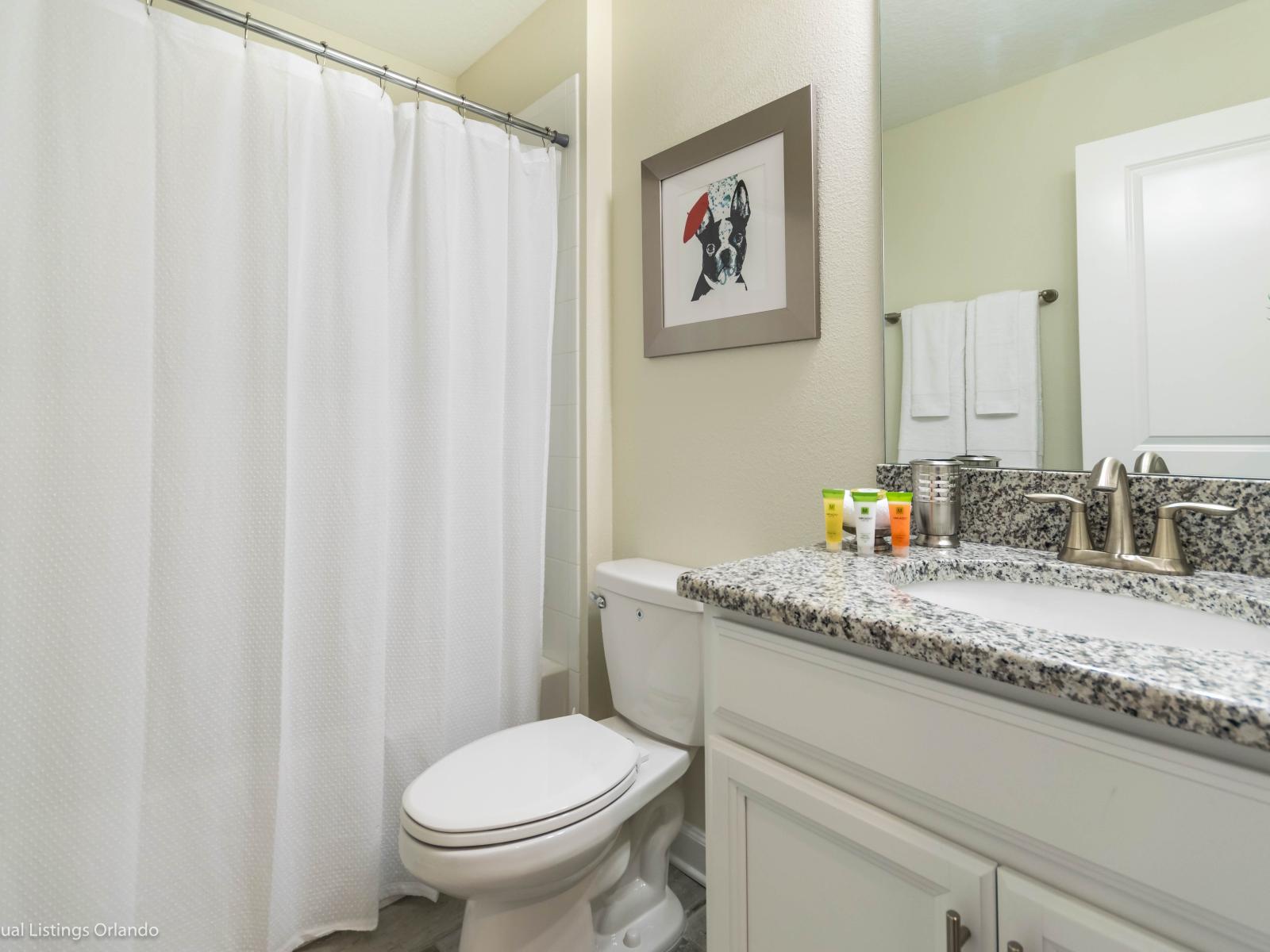 Revel in the immaculate charm of our clean and serene bathroom.