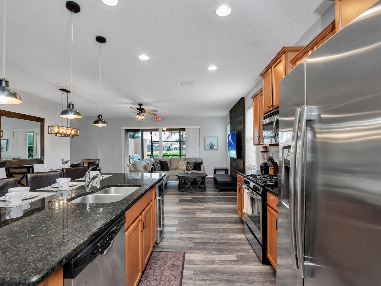 Kitchen Elegance: Step into a world of culinary luxury in our open-concept kitchen, fully furnished with stylish details that make cooking a delight.