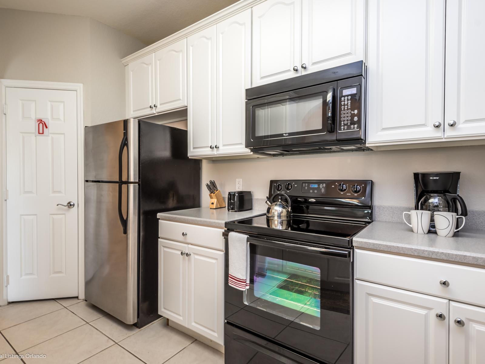 Fully Furnished Kitchen: Enjoy the convenience of a fully equipped kitchen where you can brew endless cups of coffee and cook like a professional chef anytime you desire.