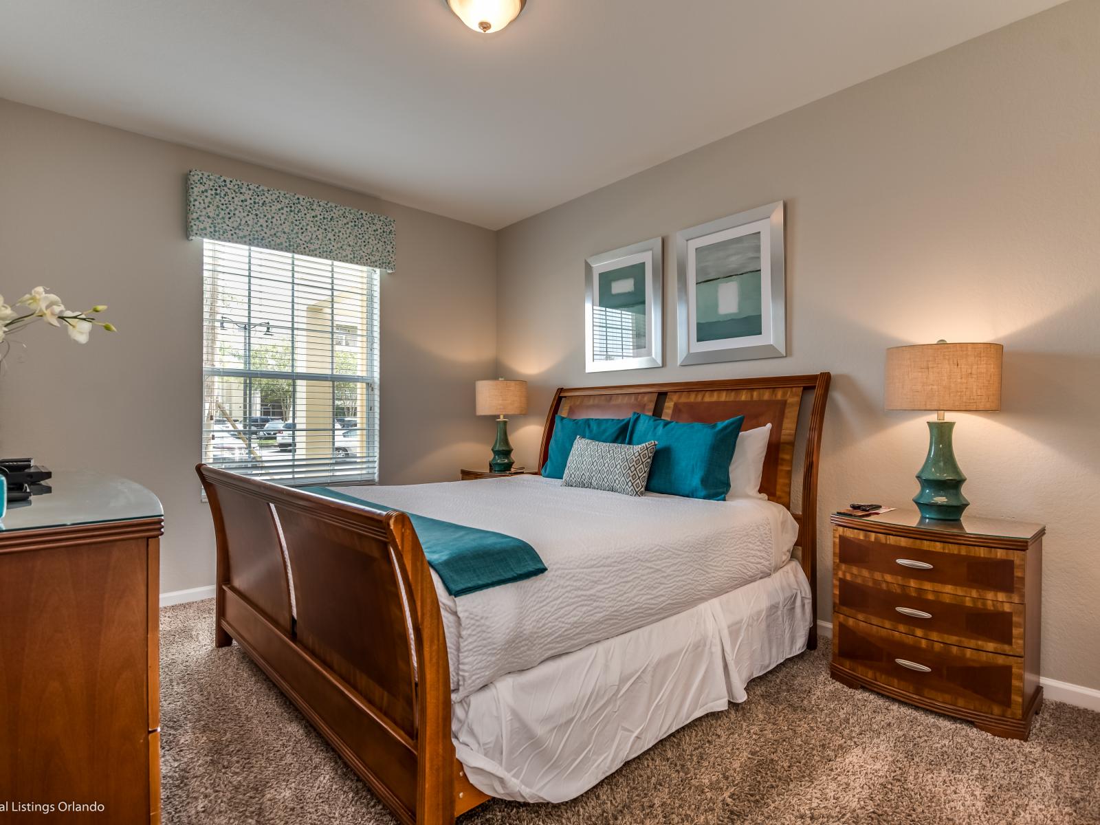 Retreat to this elegant bedroom sanctuary, where plush bedding, refined decor, and subtle lighting create an ambiance of luxury and tranquility, ensuring a restful night's sleep.