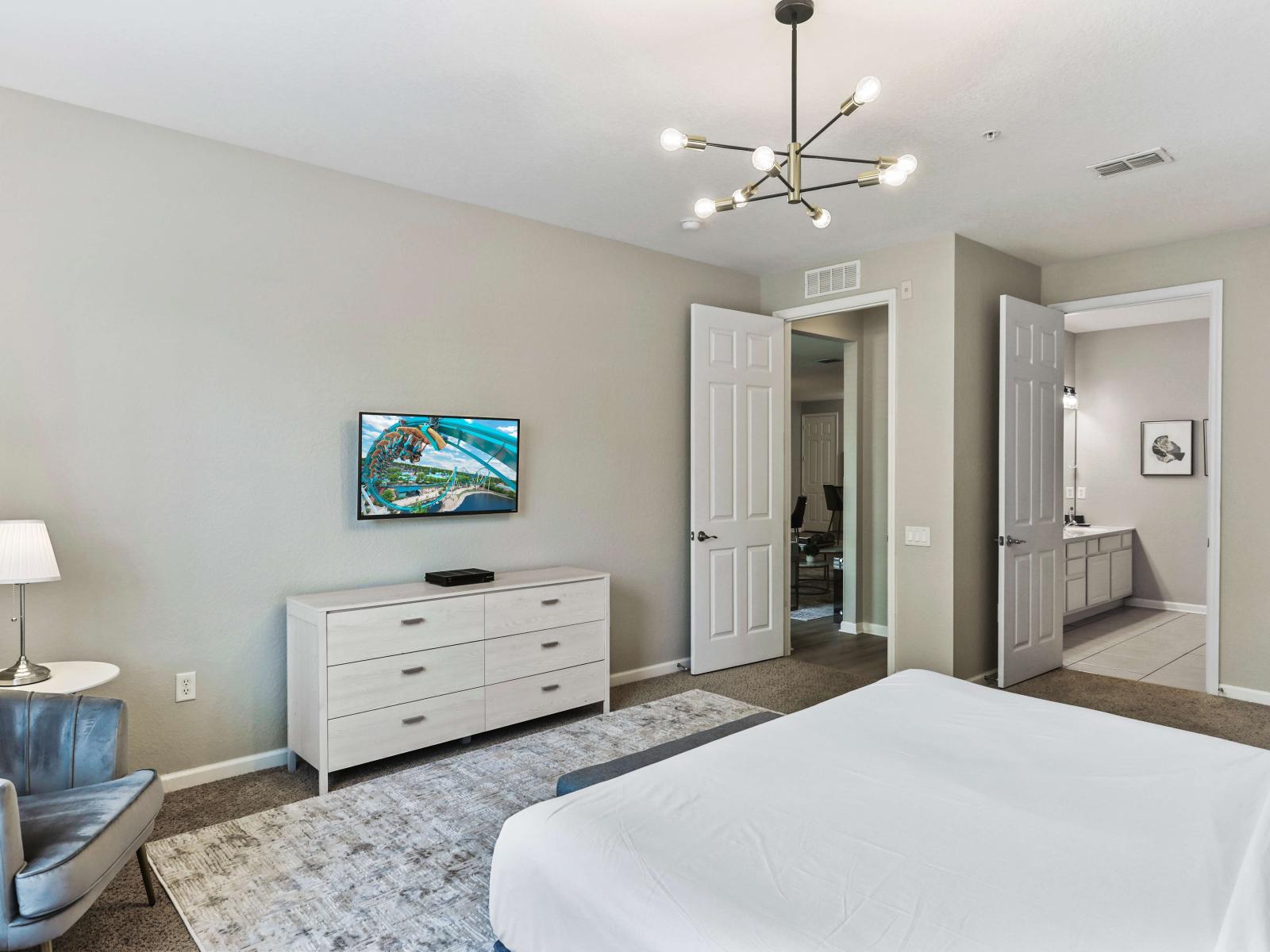 Bedroom 1, Splendor: Experience luxury in our condo's master bedroom – a haven of comfort and style that redefines the art of relaxation