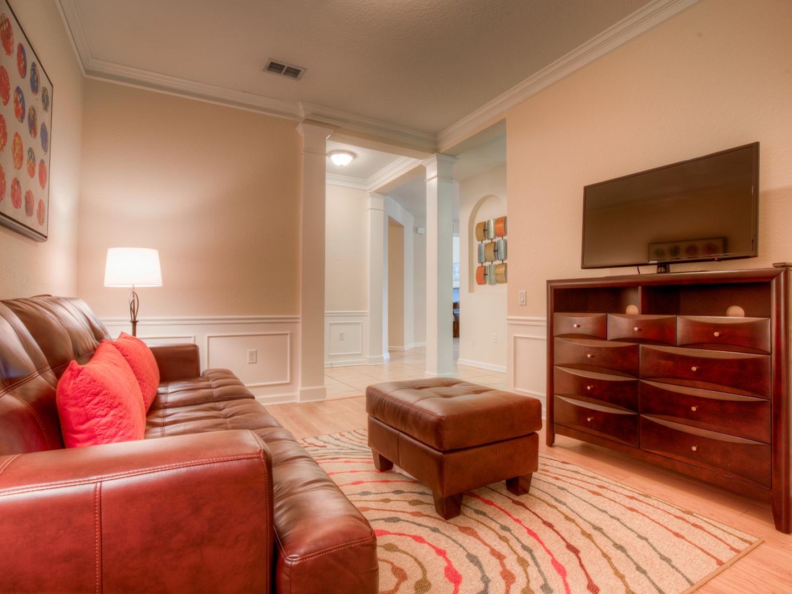 Enjoy the flexibility and comfort of this cozy den, equipped with a convenient sleeper sofa. Whether you need an extra sleeping space for guests or simply want a quiet spot to relax and unwind, this versatile room offers the perfect solution.