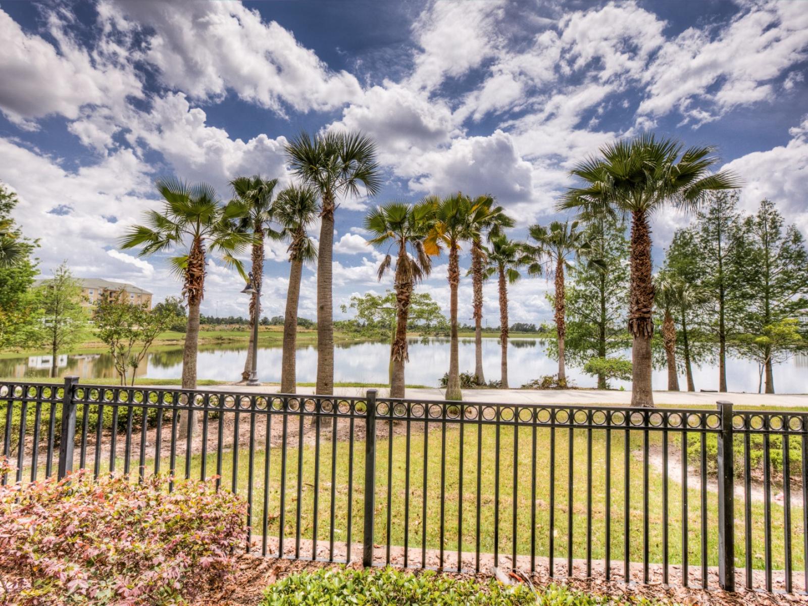 Enjoy a tranquil lake view from the comfort of your balcony, offering the perfect spot to relax and unwind amidst nature's beauty.