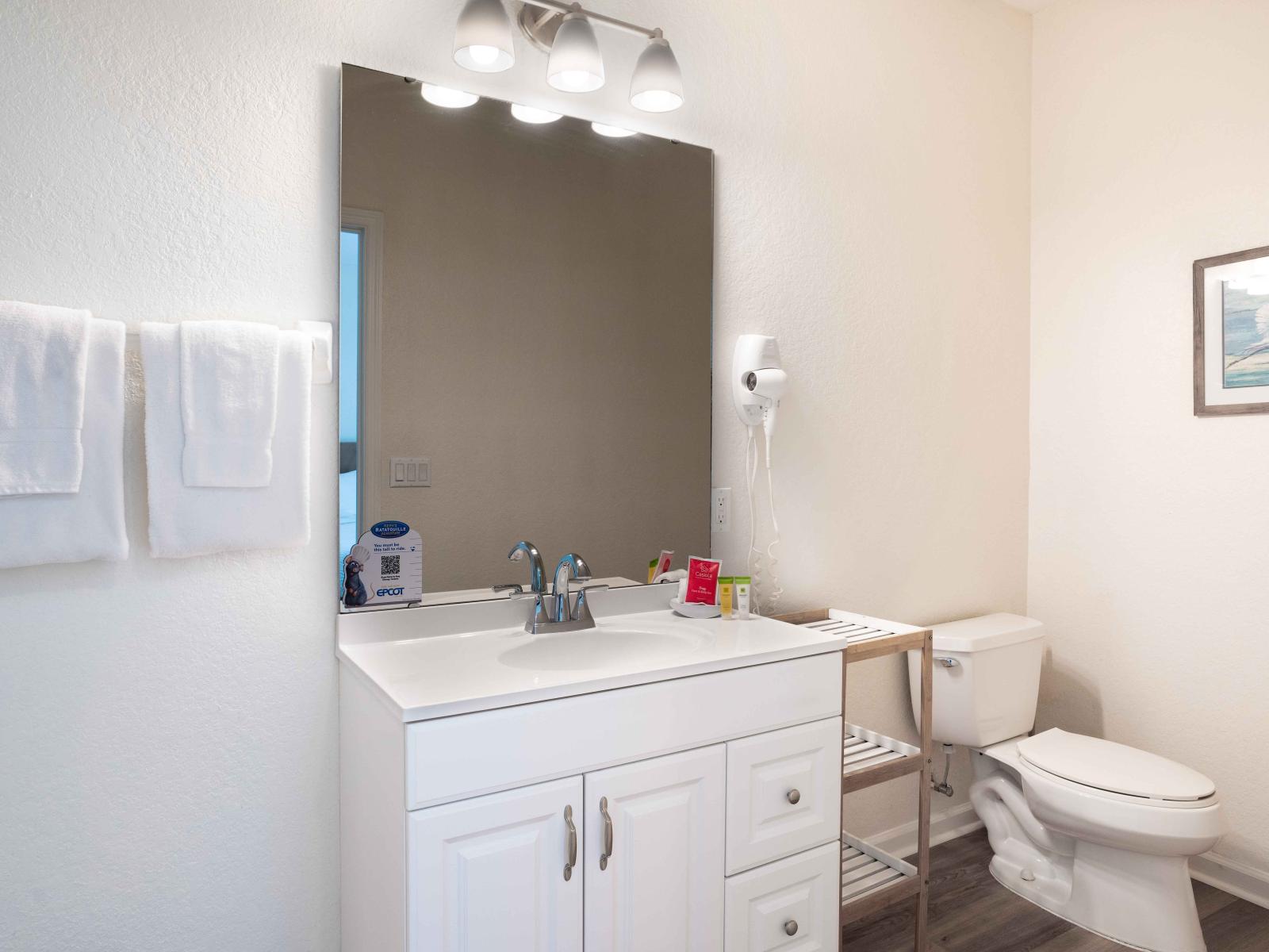 Step into elegance and refinement at the bathroom vanity area – where every detail reflects sophistication and every moment invites you to pamper yourself in style. Embrace the luxury of self-care.